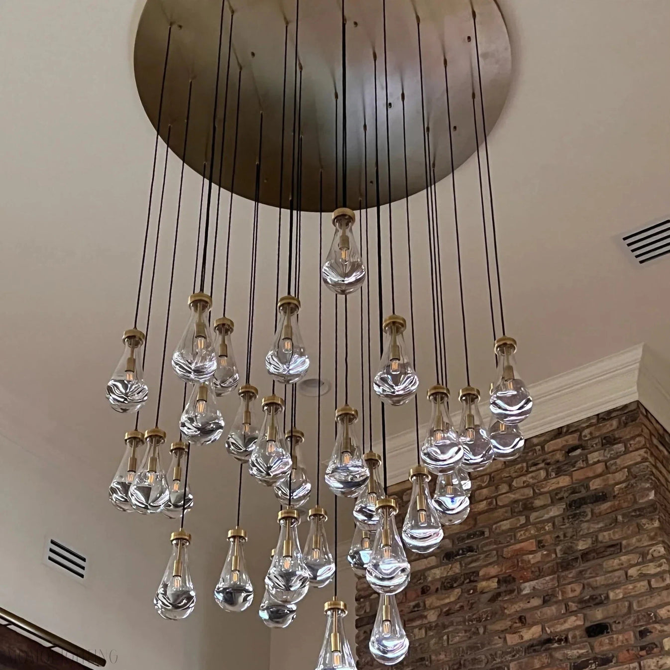 Raindrop Round Chandelier 60"
