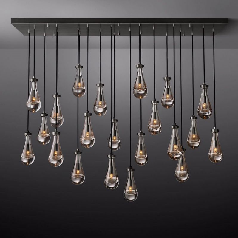 Raindrops Rectangular Chandelier 72" - detail 2