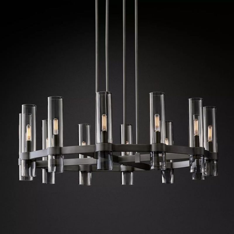 Customized Ravelle Round Chandelier 24" - detail 2