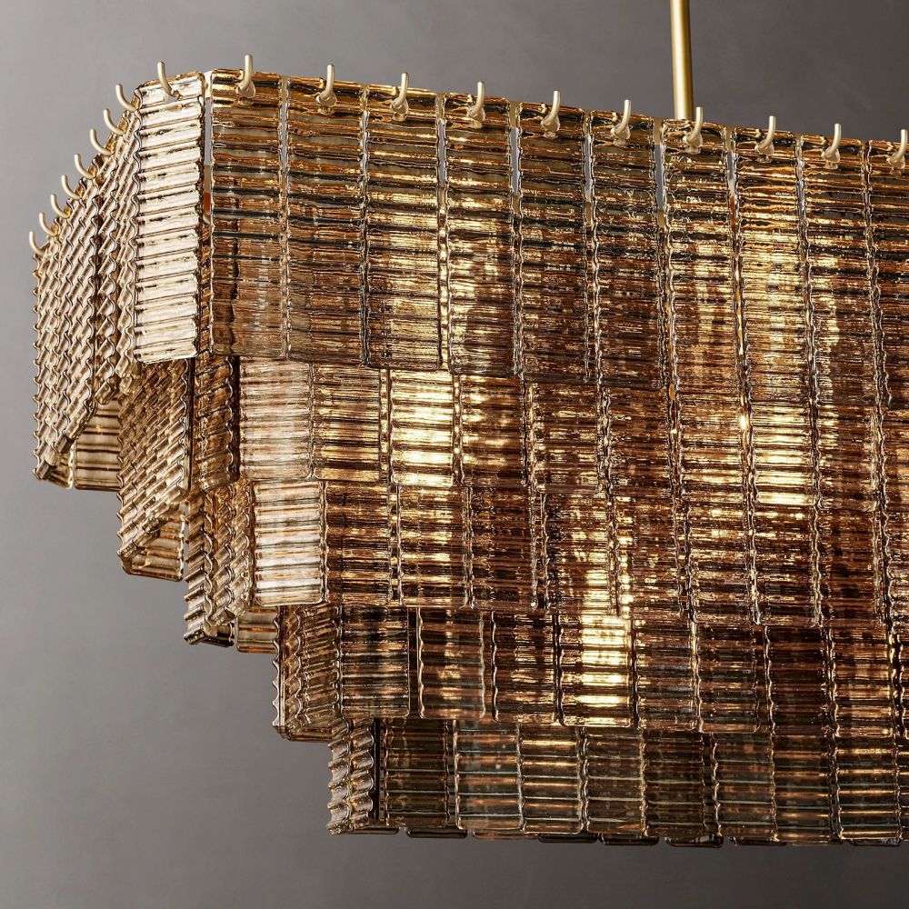Sireni Glass Rectangle Chandelier - detail 8