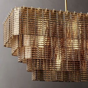 Sireni Glass Rectangle Chandelier - detail 8