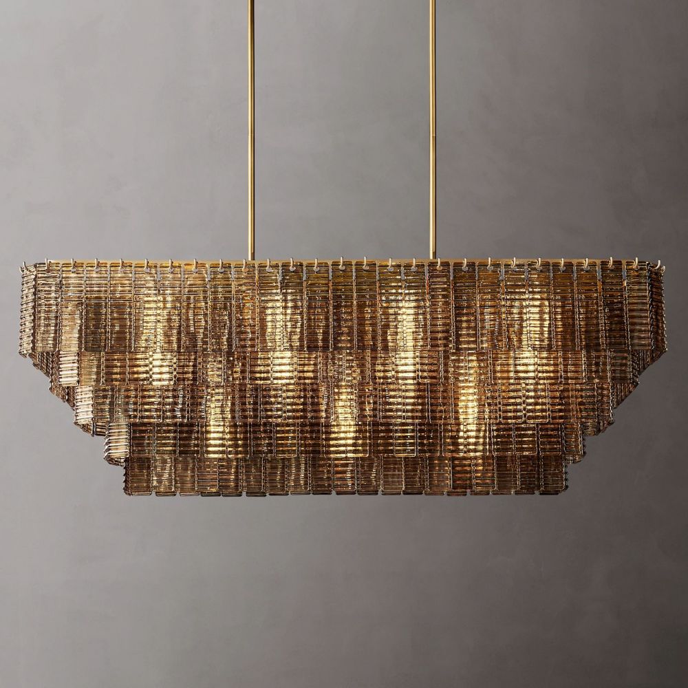 Sireni Glass Rectangle Chandelier - detail 7