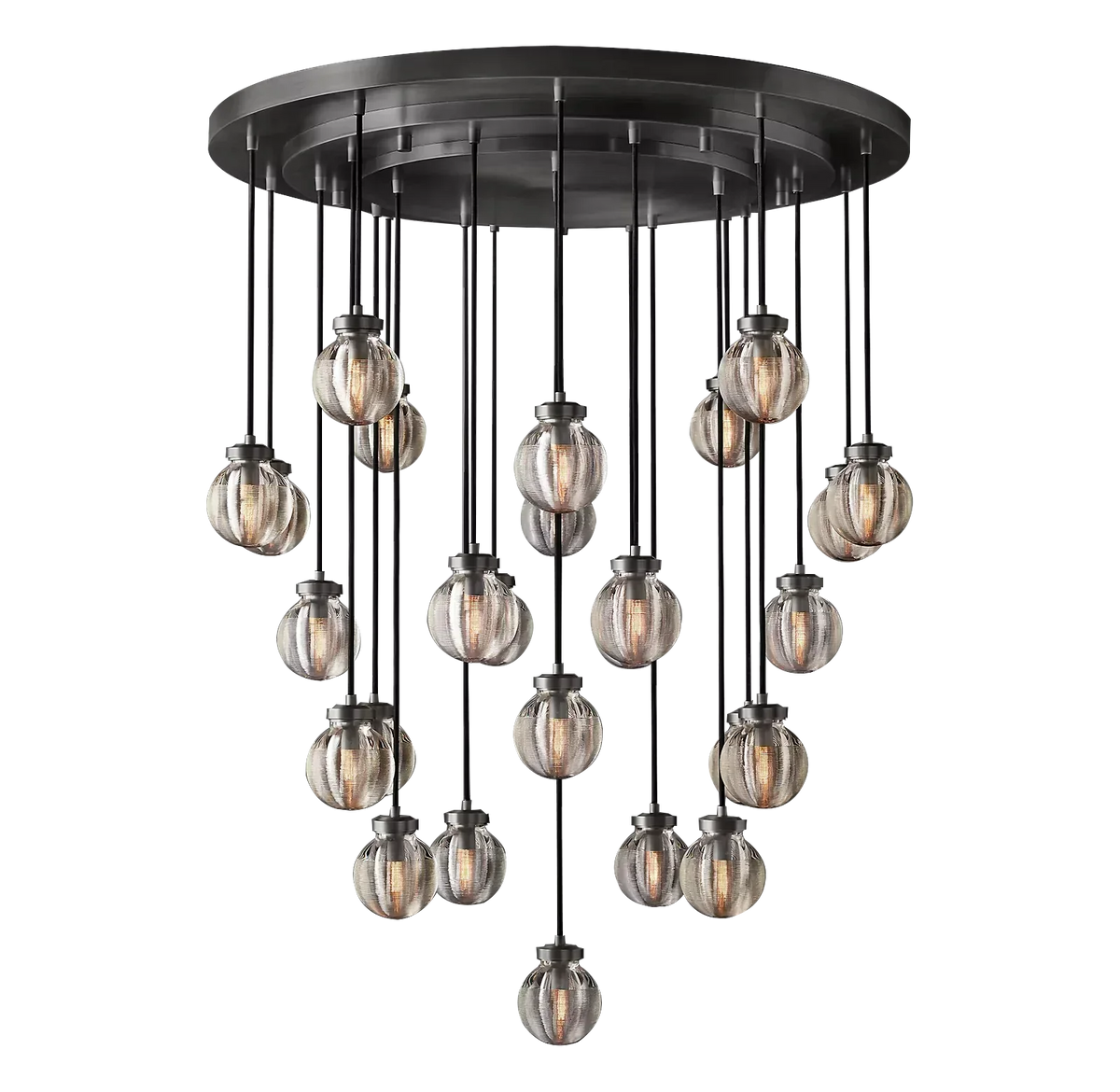 Pearl Spherical Modern Round Chandelier 38" - detail 2
