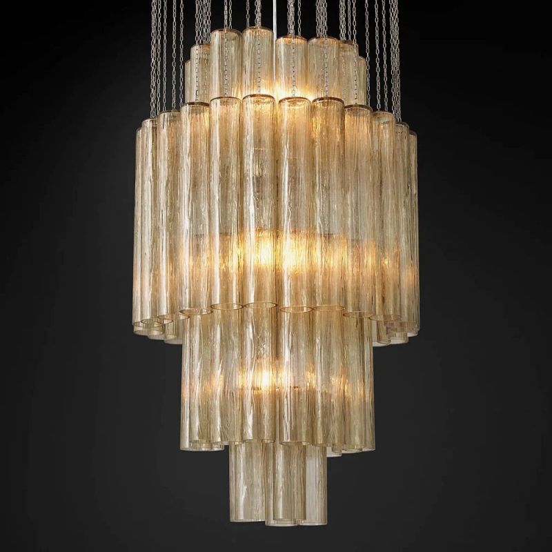 Serena Multi-Tier Round Chandelier 24"D 30"D 55"D - detail 2