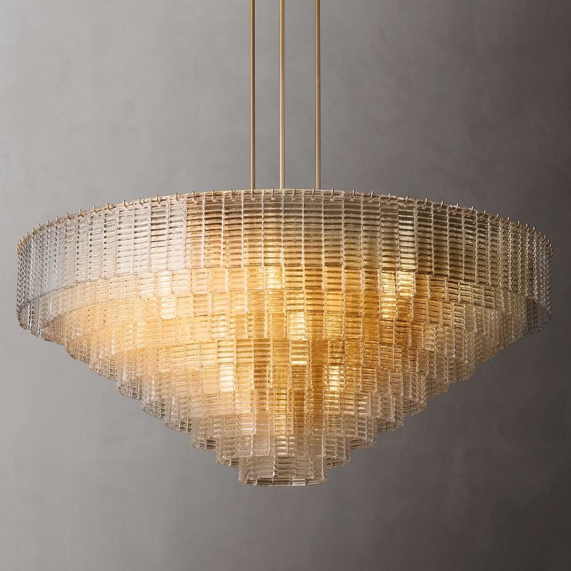 Sireni Glass Round Chandelier 65" - detail 2