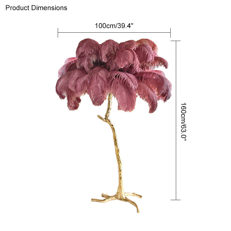 Homevator Feather Palm Tree Floor Lamp-HV7000