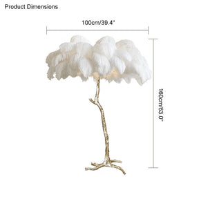 Homevator Feather Palm Tree Floor Lamp-HV7000