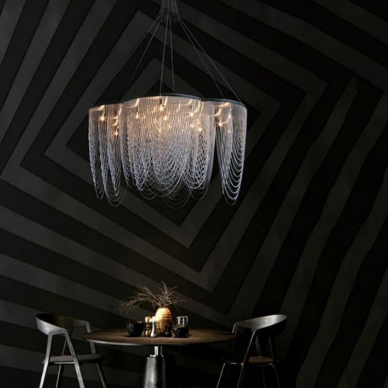 Modern Aluminum Chain Flower Chandelier - detail 2