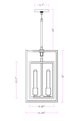 Beckman Glass Lantern Modern Pendant - detail 9