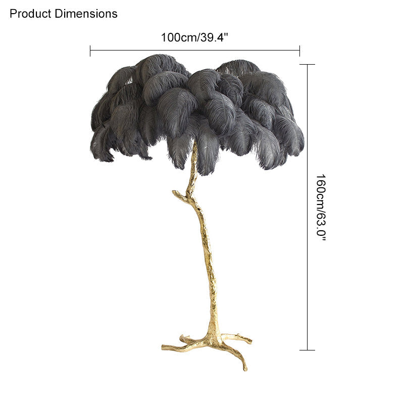 Homevator Feather Palm Tree Floor Lamp-HV7000