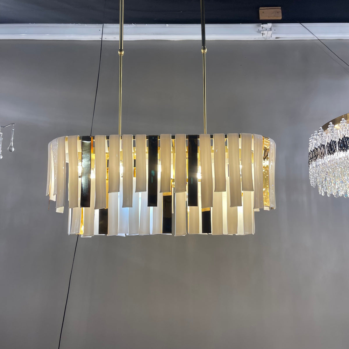Leslie 3-Tier Rectangular Chandelier - product detail 2