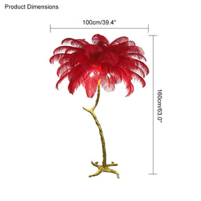 Homevator Feather Palm Tree Floor Lamp-HV7000