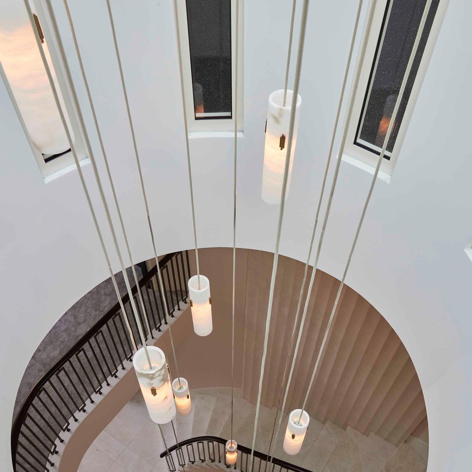 Alabaster Deco 12-Light Cluster Chandelier - detail 3