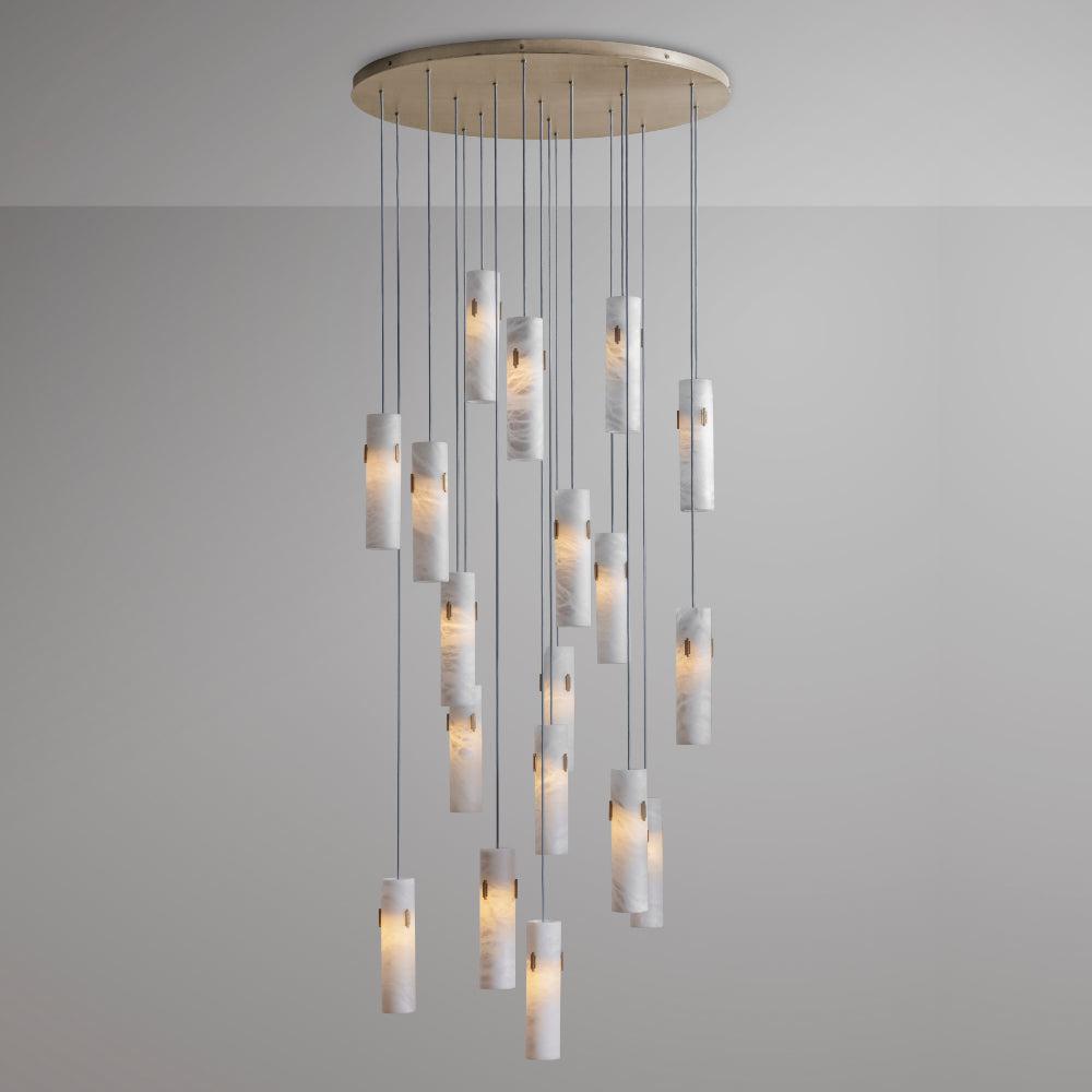 Alabaster Deco 12-Light Cluster Chandelier