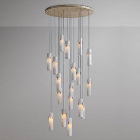 Alabaster Deco 12-Light Cluster Chandelier