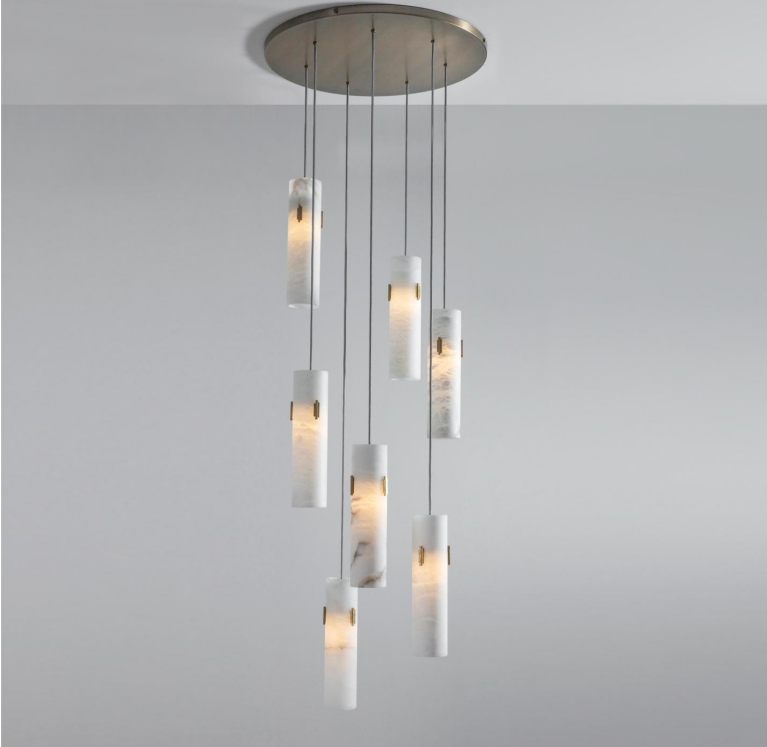 Alabaster Deco 12-Light Cluster Chandelier - detail 4