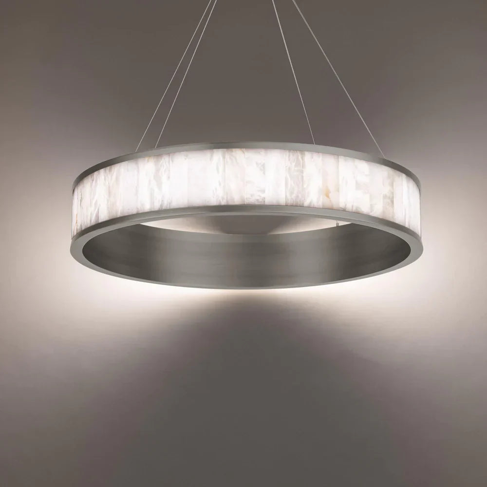 Coliseo Alabaster 28in LED Round Chandelier - detail 3