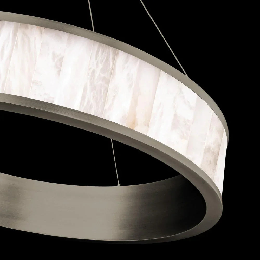 Coliseo Alabaster 28in LED Round Chandelier - detail 4