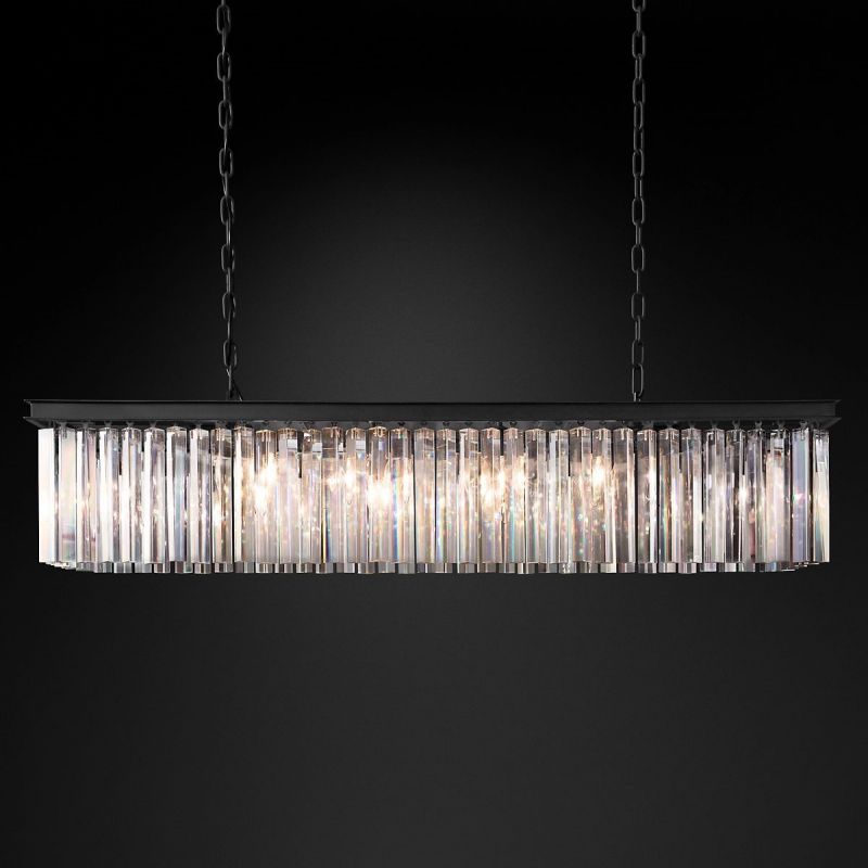 1920s Odem Rectangular Chandelier 49"W/60"W - detail 2
