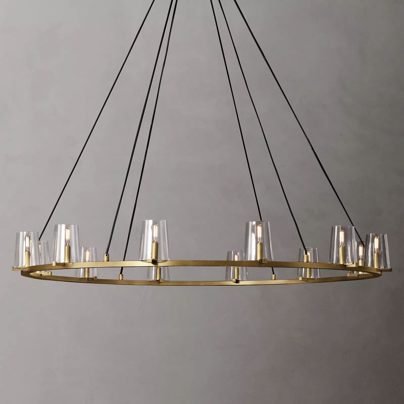 Kuseau Glass Round Chandelier 60" - detail 2