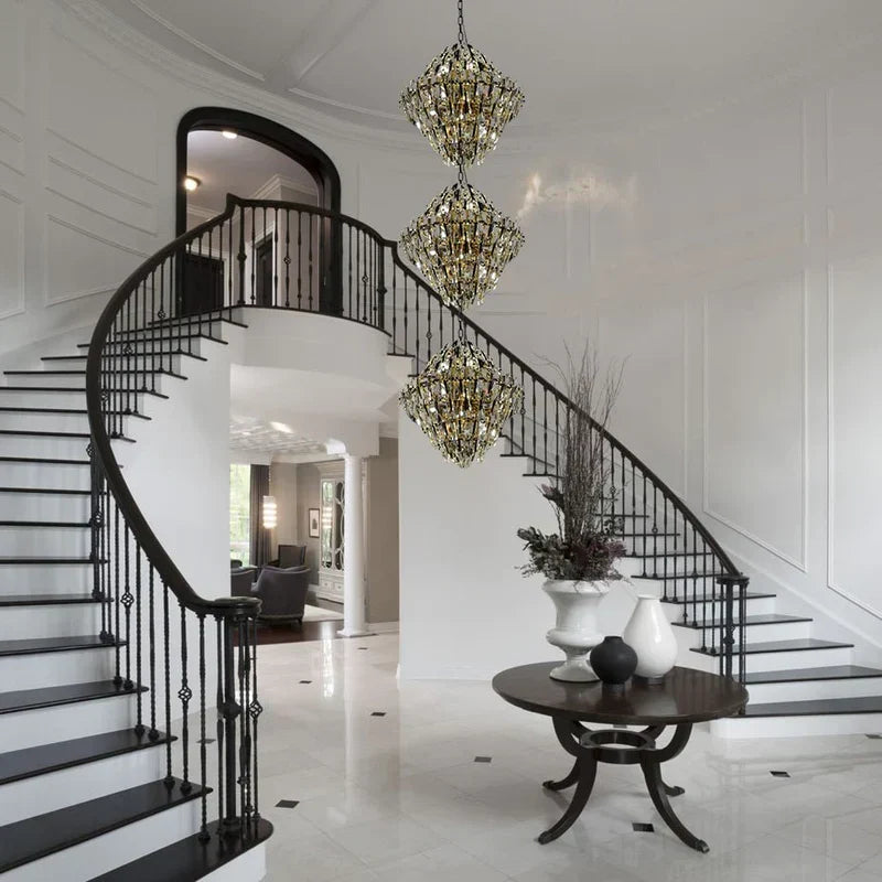 Sol Odeon 3-layer Crystal Foyer Chandelier - detail 2