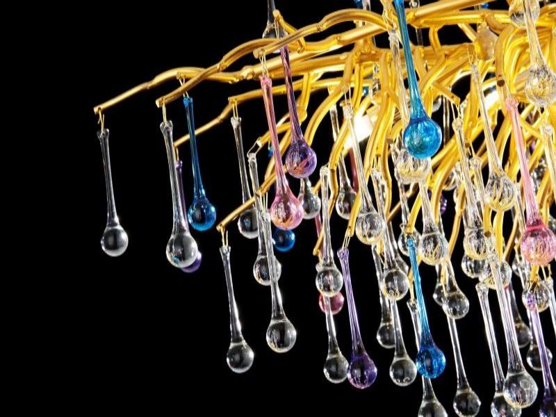 Lara Colorful Crystal Dining Branch Chandelier