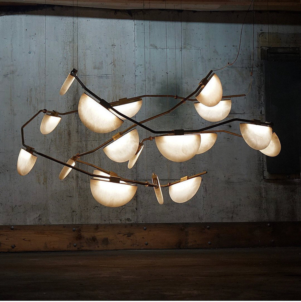 Large Modern Farmhouse Alabaster Chandelier for Living Room and Dining Room Lighting | Homevator