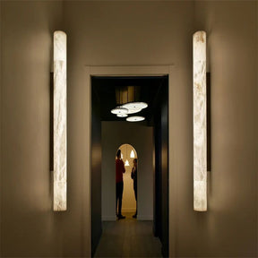 Grandeur Alabaster Linear Hallway Sconce