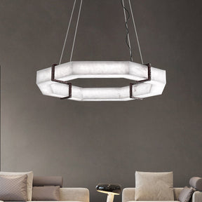 Alabaster Modern Ring Chandelier for Living Room and Dining Room | Homevator