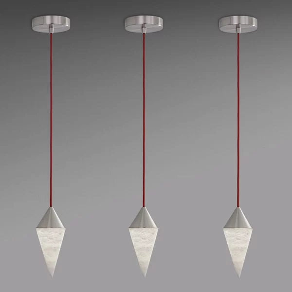 Serena Contemporary Alabaster Cone Pendant, Simple Pendant Light