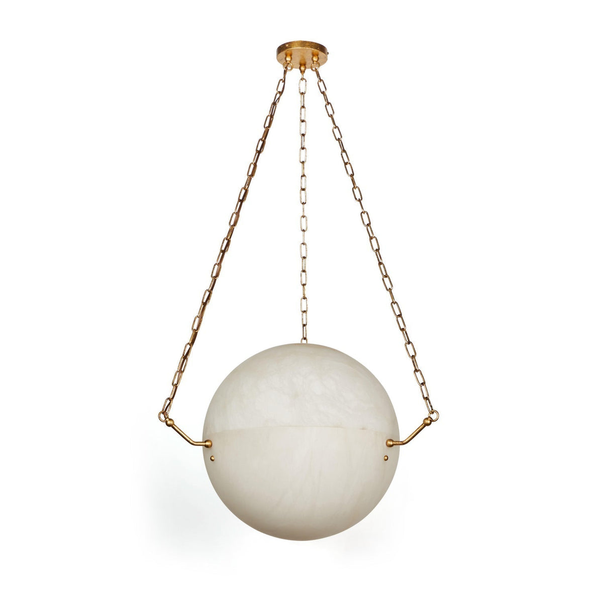 Alabaster Sphere Suspension Lamp, Pendant Kitchen Island Lamp