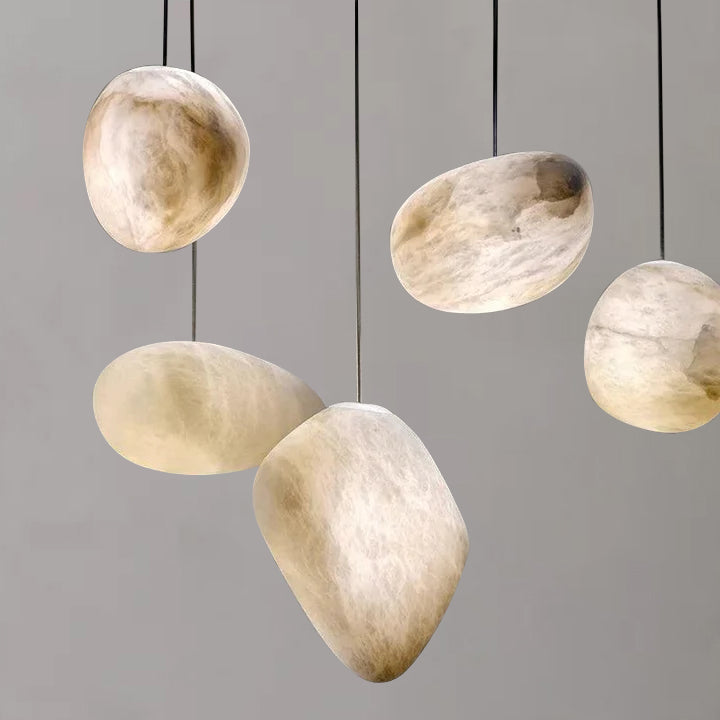 Alabaster Natural Stone Pendant Lights, Creative Pendant Light |Homevator