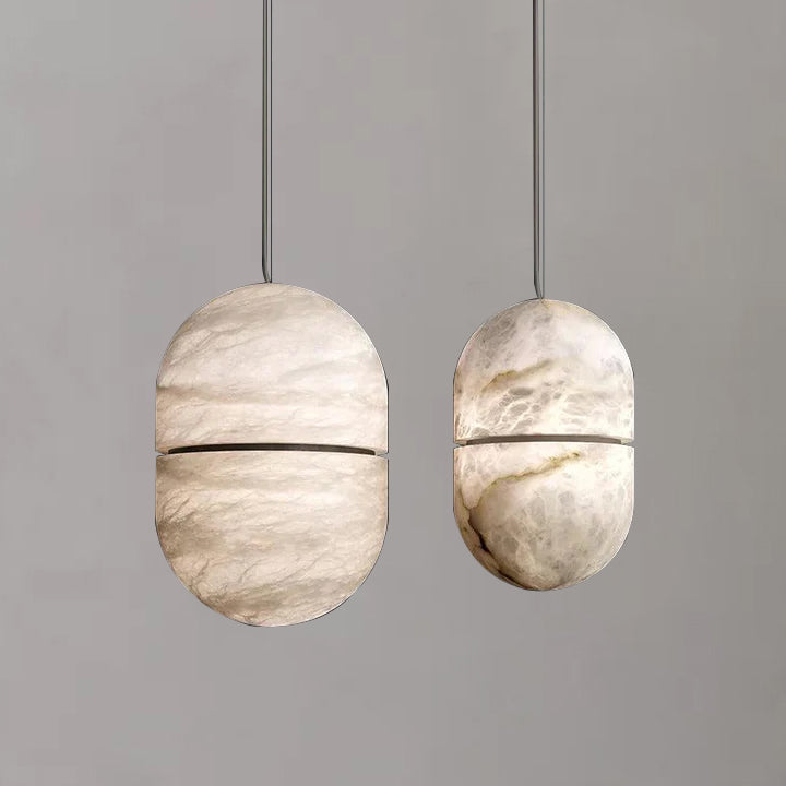 Alabaster Symmetry Pendant Light, Island Mini Pendant Light