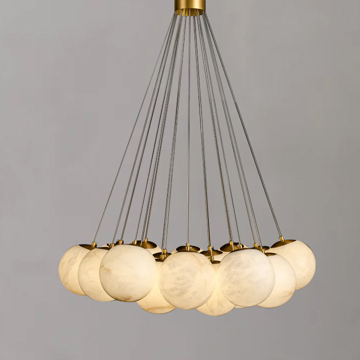 Alabaster Globe Pendant Light Fixtures, Hanging Ceiling Light for Living Room and Dining Room | Homevator