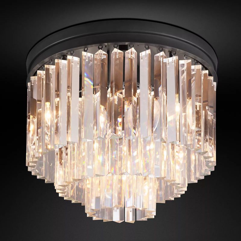 1920S Odeon Flush Mount Ceiling Light 20"| Homevator