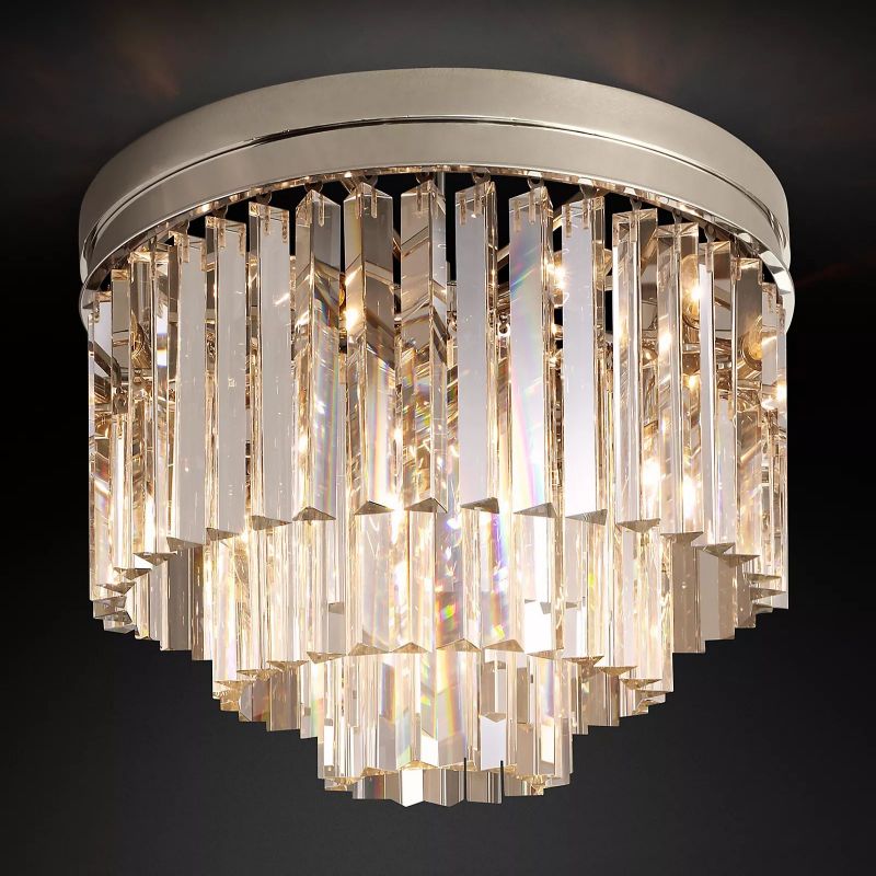 1920S Odeon Flush Mount Ceiling Light 20"| Homevator