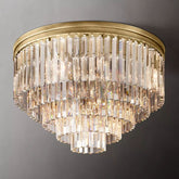 1920S Odeon Flush Mount Ceiling Light 32"| Homevator