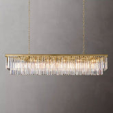 1920S Odeon Linear Crystal Pendant Light for Dining Room 72"| Homevator