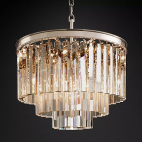 Round Crystal Pendant Light for Dining Room & Living Room 20" | Homevator