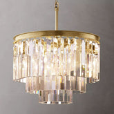 Round Crystal Pendant Light for Dining Room & Living Room 20" | Homevator