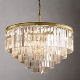 Round Crystal Pendant Light for Dining Room & Living Room  32"| Homevator