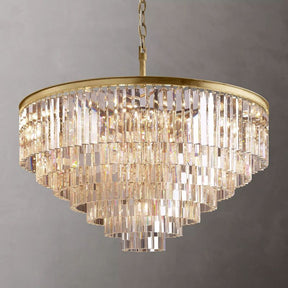 Round Crystal Pendant Light for Dining Room & Living Room 44"| Homevator