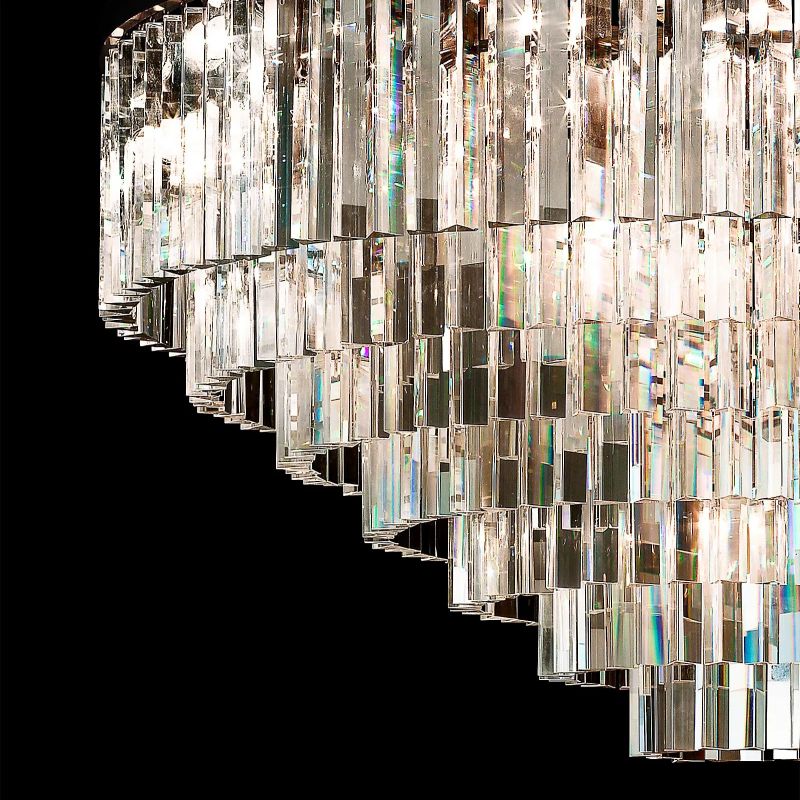 Round Crystal Pendant Light for Dining Room & Living Room 44"| Homevator