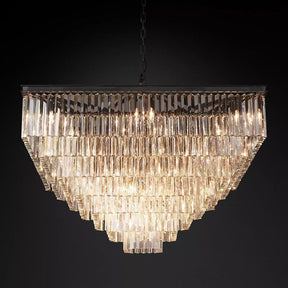 Square Crystal Chandelier, Modern Luxury Pendant Light 47"|Homevator