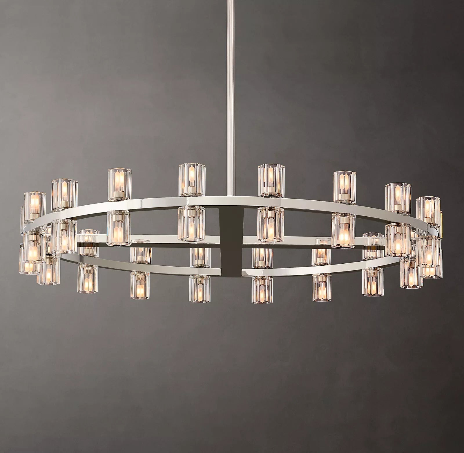 Wine-Glass Modern Round Crystal Chandelier for Living Room 36" | Homevator