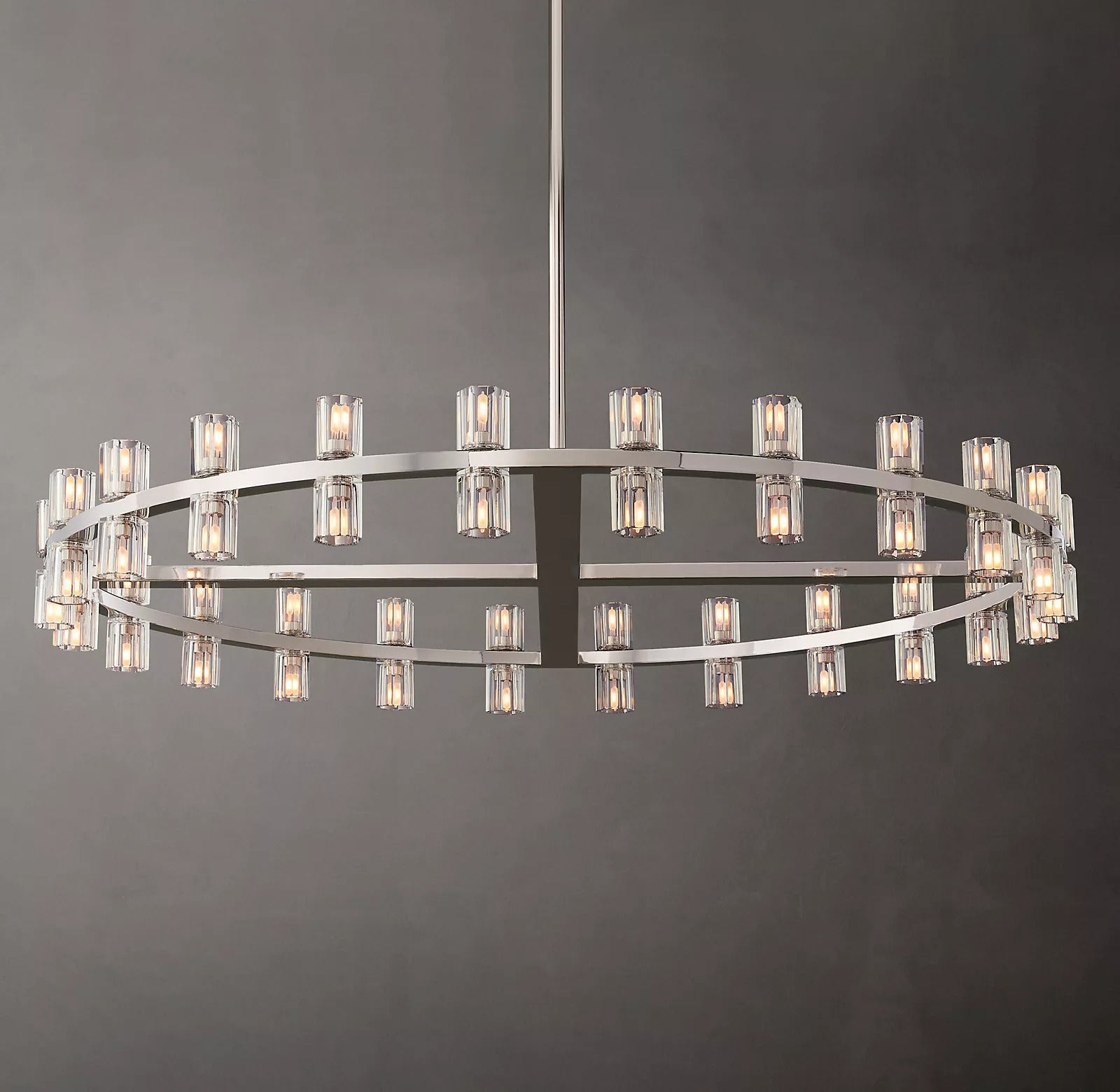 Wine-Glass Modern Round Crystal Chandelier for Living Room 48" | Homevator