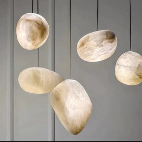 Alabaster Natural Stone Pendant Lights, Creative Pendant Light |Homevator