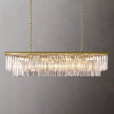 1920S Odeon Linear Crystal Pendant Light for Dining Room 59"| Homevator