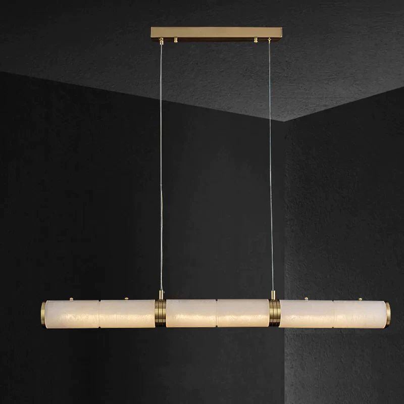 Modern Alabaster Chandelier for Dining Room and Kitchen Island | Homevator