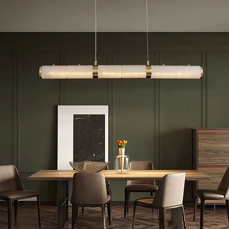 Modern Alabaster Chandelier for Dining Room and Kitchen Island | Homevator